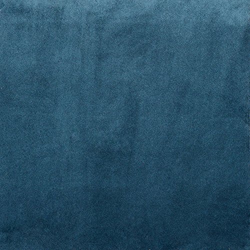 McAlister Textiles Luxury simple Matt Samt Kissen mit Ente Feder Füllmaterial, 40cm x 40cm, Benzin Blau - 3