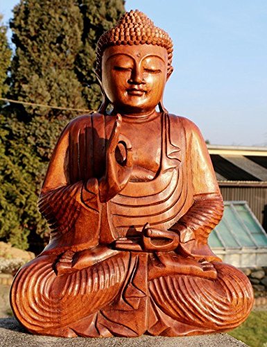 Super schöner 50 cm BUDDHA Meditation HOLZ BUDDA Feng Shui BM50