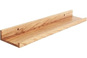 ‎IBUYKE IBUYKE Wandregal in U-Form, 30/45/60/90 cm Schweberegal Vintage-Stil Hängeregal Büroregal für Dekos, Wohnzimmer, Schlafzimmer und Büro, Holzfarbe RF-GB544