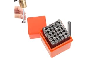 FISH DRAGATE 37 pcs lettres et chiffres à frapper 3mm,lettre à frapper,alphabet a-z, numéro 0-9, symboles de l'amour,ensemble de lettres perforées, poinçon pour les timbres en cuir en bois en métal en plastique