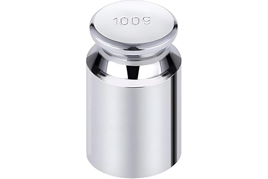 WedDecor 100g, 1-Piece Calibration Weight Set with Stainless Steel Weight for Digital Scales, Pocket Scales, Jewelry, Kitchen, and Science Labs - Chrome Plated Precise Calibration Weight Set