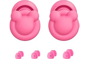 BANDICTION Ear Plugs for Sleep Noise Cancelling, Reusable Soft Silicone Earplugs, 33dB Noise Reducing Ear Plugs for Sleeping, Snoring, Concert, Travel, Flights, Work, 4 Pairs Ear Tips in XS/S/M/L