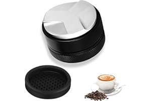 GANILITY Distribuidor de Café, Nivelador de Acero Ioxidable 304, Herramienta para Nivelar el Café Molido, Accesorio de Barista, para un Café Molido Portafiltro, Negro