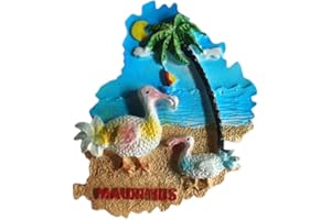 WEDAREGO Aimant de réfrigérateur Maurice 3D Dodo en résine fait à la main pour décoration de maison et de cuisine