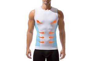Casey Kevin Canotte Compressione Uomo Maglia, Contenitiva Snellente Shapewear Maglietta Intima Sportivo Fitness Canottiera
