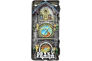 MUYU CRAFT 3D Praga - Imán de nevera checa para viaje, recuerdo de refrigerador, pegatina magnética pintada a mano