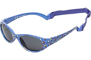 Kiddus Sonnenbrille für Kinder, Kleinkind Mädchen und Jungen, Alter von 2 bis 4 Jahren, UV400 Sonnenfilter CAT3, aus Gummi, BPA-frei, verstellbares und abnehmbares Band