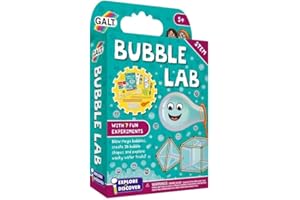 Galt Bubble Lab - Explore and Discover Science Kit for Kids, Childrens Craft Set and Guide Book - 7 Fun STEM Experiments from 3D Bubble Shapes to Water Tricks - For Boys and Girls Ages 5 Years Plus