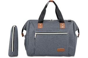 SONARIN Grand Sac à Langer pour Bébé,Poches Isothermes,Sac de Week-End,Imperméable,Grande Capacité,Élégant et Résistant(Gris Foncé)