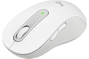 ‎LOGITECH Logitech Signature M650 L Kabellose Maus - für große Hände, Leise Klicks, Anpassbare Seitentasten, Bluetooth, Kompatibilität mit mehreren Geräten - Weiß