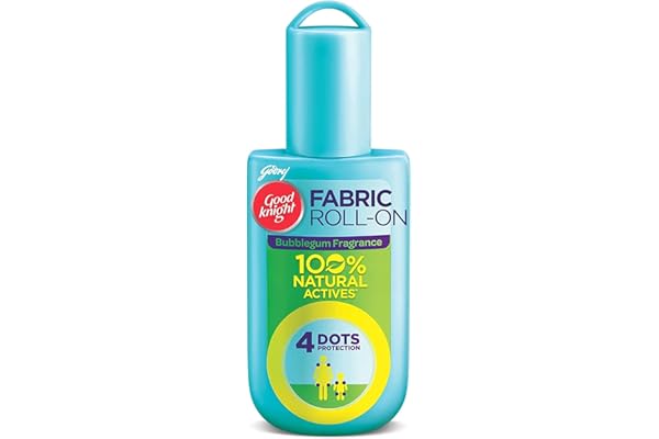 Good knight 100% Natural Mosquito Repellent Fabric Roll-On Paediatrician Certified 8-Hour Protect Bubblegum - 8 ml