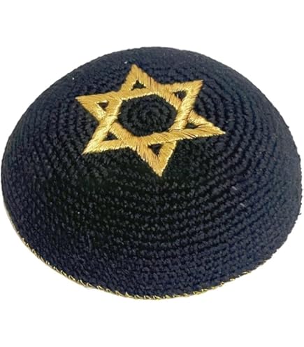 Danlai Cappello Di Kippah Nero Per Uomini Yarmulke Cap Cappello Yamaka Ebraico Kippot Cap - Foto 11