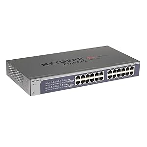 Netgear JGS524E 24-Port Gigabit Ethernet LAN Switch Smart Managed Plus (für Desktop- oder Rack-Montage mit ProSAFE Lifetime-Garantie)
