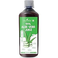 Neuherbs 99% Pure Aloe Vera Juice (with Pulp) Fiber - (No Added Sugar) | All-Rounder Juice for Skin and Hair : 1 L