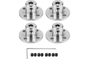 WINWILL 4 Stück Flanschkupplungsverbinder, starres Führungsmodellkupplungszubehör, Wellenachsenbeschläge für DIY-RC-Modellmotoren (3,17 mm)