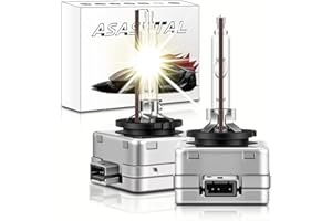 Asasytal D3S Lampadine HID Xeno, Bianco Caldo 4300K Ultra Luminoso Sostituzione Faro Bi HID 35W 12V Xenarc Kit di Modifica Del Faro, Sostituire per Lampadine per Fari Esterni Allo Xeno o LED, 1 Paio