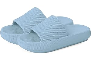 RXLLDOLY Badeschuhe Damen Herren- 45mm Dicke Sohle Badelatschen Damen, Unisex Hausschuhe Schlappen, Rutschfest Weich Schnell Trocknend Badeschlappen Damen Cozy Slides Indoors Outdoors