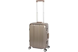 Travelhouse London Koffer Gold S-55cm Boardkoffer · Alu-Rahmen · Polykarbonat Hartschale · Reisegepäck Reisetrolley Trolley Handgepäckkoffer Kabinenkoffer · 2X TSA Zahlenschloss · Handgepäck 47L