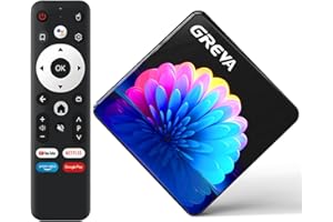 GREVA Android Box 13.0 8K Ultra HD 4GB RAM 32GB ROM RK3528 64bit Quad-Core, WiFi6 de Doble Banda 2.4/5.0GHz BT 5.0 Ethernet 10/100M HDMI Smart TV Box, Internet TV Box