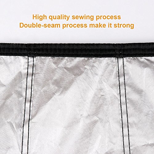 TOPTREK Motorrad Abdeckplane Outdoor Winterfest Wasserdicht Motorradgarage 210T Oxford Stoff - XXL Motorradabdeckung für Harley-Davidson, Honda, Suzuki, Kawasaki (245 * 105 * 125 cm)