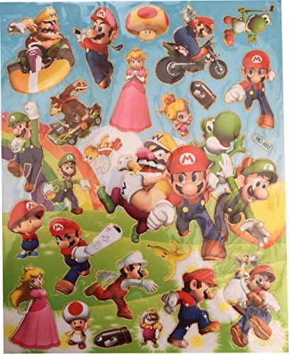 Super Mario - A4 Sheet of Stickers