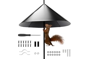 MUMISUTO 24 Inch Wrap Around Squirrel Baffle, Squirrel Baffle for Bird Poles for Outdoor Protect Hanging Bird Feeders