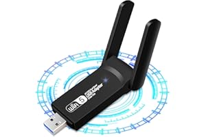 AIGITAL Adattatore USB WiFi 1300Mbps - Scheda di rete Wireless Dual Band 2.4/5GHz Antenna Wi-Fi, MU-MIMO, USB 3.0, Chiavetta per PC fisso - Driver Autoinstallante Compatibile con Windows 10/11