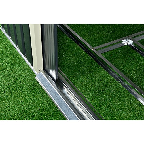 Metall Geräteschuppen Gerätehaus L mit Satteldach in anthrazit - 4