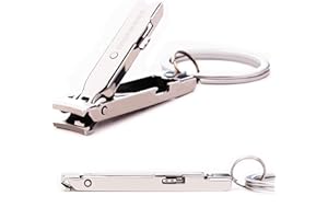 munkees Mini obcinacz do paznokci, stal nierdzewna, breloczek do kluczy, obcinacz do paznokci, srebrny, 2500 (pojedyncze opakowanie)