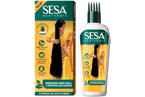 sesa ayurvedisk hårolja, 5 000 år gammal Kshir Pak Vidhi, Bhringraj och 17 sällsynta örter med 5 vårdande oljor, för alla hårtyper, utan mineralolja, 200 ml (1-pack)