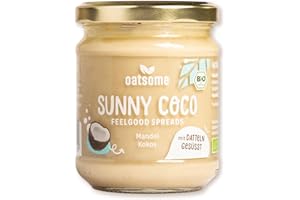 OATSOME® Sunny Coco | Feelgood Spread | Mandel & Kokos | Cremiges Nussmus | Vegan | Ohne Raffinierten Zucker & Ohne Palmöl | 
