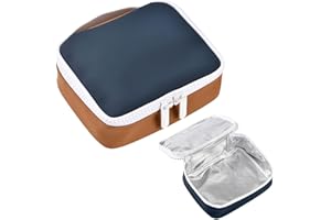 BÉABA, Sac isotherme repas, Lunch box, Boite à Gouter, Isotherme, Waterproof, Etiquette Nom, Capacité 2,7L, Grand Zip, Effet Gomme, Faro, Night Blue