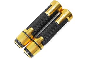 TREONK Universali Manopole Moto - Coppia di Manubrio Scooter Alluminio Gomma Impugnatura 22mm 7/8" Compatibile per Yamaha xmax 125 250 300 400 X MAX YZF R1 R3 R6 R6S R25 R125 600R XADV 750 SV650