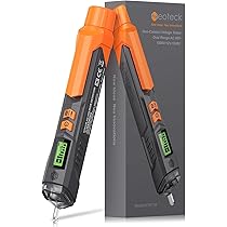 Cercafase Digitale Senza Batteria - Rilevatore Tensione 12V-220V, Display LED, Giallo/Nero, 140 Mm - Foto 10