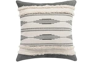 MOCOFO Fundas de Cojines 45x45 Fundas de Almohada Bohemia Decorativa Adecuado para sofá Sala de Estar, balcón Coche(Gris)