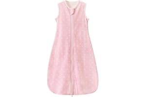 Nivolltha Super Soft 1 TOG Baby Sleeping Bag, 100% Cotton Spring & Autumn Sleeping Bag 3-6 Months for Infant Toddler, Newborn Essentials, Pink