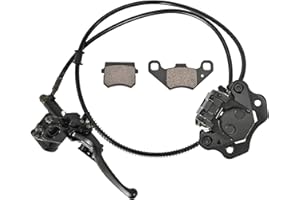 Trkimal Hydraulischer Bremssattel Hinten Hauptbremszylinder Mit BremsbeläGen Ersatz FüR Chinesische ATV Quad TaoTao Sunl Roketa NST Cool sport 50cc 70cc 90cc 110cc 125cc