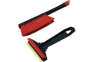 L & P CAR DESIGN Set Grattoir pare Brise Voiture Grattoir a Glace Murska et Balai Neige Voiture Balayette Neige Voiture Brosse à Neige Voiture Auto hiver de Finland L&P A054+A059 (Set - Couleur aleatoire)