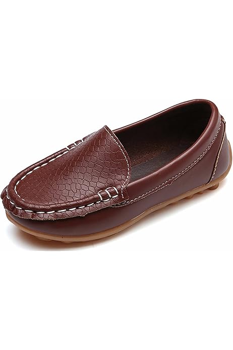 Mocassins En Cuir Pour Enfant - Blanc - Semelle Antidérapante - Taille 28 EU (29 CN) - Style Bateau
