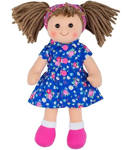Bigjigs Toys Červené kvetinové šaty pre bábiku 34 cm