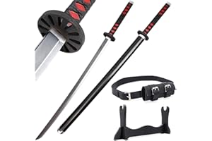 DIGITIZERART Halloween Prop Anime Cosplay Sword, 100cm Demon Nichirin Fantasy Foam Samurai Sword Fantasy Agatsuma Zenitsu Swords Satoman Tanjirou Swords for Cosplay Purpose, Anime Original Texture