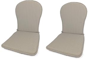 MR. COJIN Pack-2 Unidades COJIN Silla Jardin Respaldo MONOBLOC (Rayas Beige)