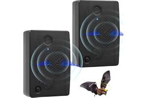 JAHYELEC 2Pack Ultrasonic Bat Repellent Outdoor for Attic,Bat Deterrent Devices Getting Rid of Bats,Bat Repellent Ultrasonic Indoor to Keep Bats Away from Porch,Upgraded Rechargeable Bat Repellent Outdoor