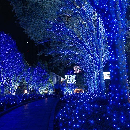 QederTEK Solar Lichterkette 22m 200er LED Garten Außen Licht 8 Modi Außenlichterkette Wasserdicht mit Lichtsensor Weihnachten Decoration Beleuchtung für Outdoor Party, Haus Dekoration, Hochzeit, Weihnachten, Feier Festakt (Blau) - 7