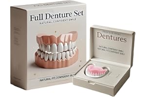 ENDYNINER Advanced Customized Full Denture Set, Silicone Reline Denture Set, Soft and Comfortable (1pcs)