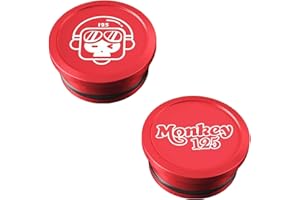 ZEYMORE Fit Honda Monkey 125 Z125 (2019-2024) CNC Machined Aluminum-Laser Marking Frame Caps,Tube Hole Plugs,Dust Cap Badge Emblem (Red)