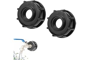 SLshiBo 2 Pièces Adaptateur IBC Bouchon S60x6 - Connecteur de Réservoir IBC 3/4 Pouce - Adaptateur de Cuve pour Vanne de Tonne IBC 1000 litres