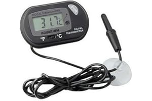 Treki Thermomètres Aquarium LCD Thermomètre Digital Ventouse Thermometre Fish Tank Numérique Aquarium ThermomètreS avec Sonde pour Aquariu m Marin Incubateur Réservoir