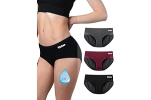 TIICHOO Braguitas Menstruales Mujer Flujo Abundante Cómodo Ropa Interior para Regla Periodo Mentruación