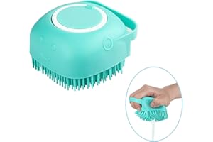 FUYIHGL Shampoo Bürste Bubble Brush für Baden Hundeseife mit Seifenspender Dusche Bürste Silikon mit Loop Handle für Haustiere Hunde Katzen Doggie